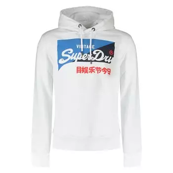 Худи Superdry Vintage Logo Organic Primary, белый