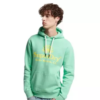 Худи Superdry Vintage Venue Neon, зеленый