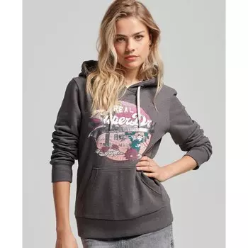 Худи Superdry Vintage Vl Narrative Ub, черный