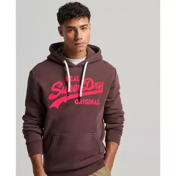 Худи Superdry Vintage Vl Neon, коричневый