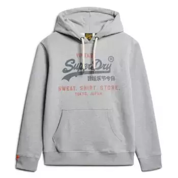 Худи Superdry Vl Heritage Relaxed, серый