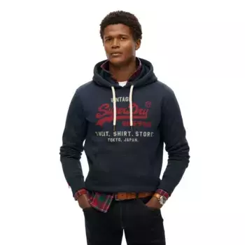 Худи Superdry Vl Heritage Relaxed, синий