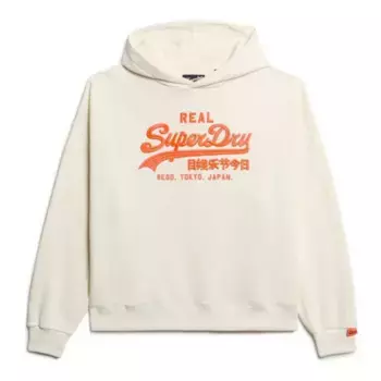 Худи Superdry Vl Neon Relaxed, бежевый