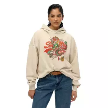 Худи Superdry VL Tokyo Relaxed Fit, бежевый