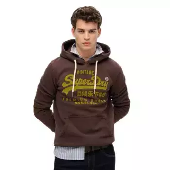 Худи Superdry VL Tonal Relaxed Fit, коричневый