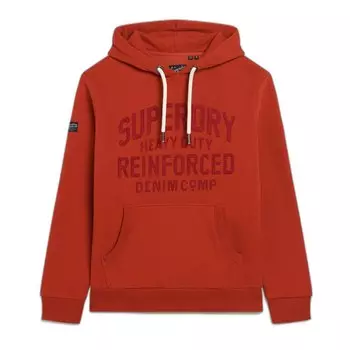 Худи Superdry Worker Script Embroidered Graphic, оранжевый
