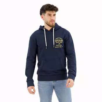 Худи Superdry Workwear Flock Chest, черный