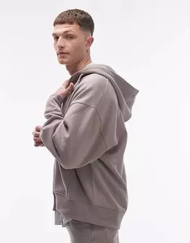 Худи свободного кроя на молнии Topman