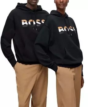 Худи свободного кроя унисекс boss Hugo Boss, черный