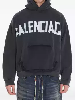 Худи Tape Type с логотипом BALENCIAGA, черный