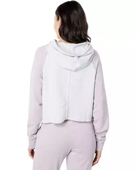 Худи tasc Performance Varsity French Terry Crop Hoodie, цвет Light Heather Gray/Digital Purple Heather