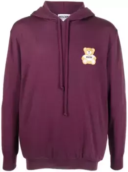 Худи Teddy Bear из вирджинской шерсти Moschino, фиолетовый
