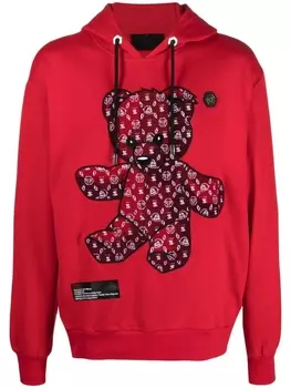 Худи Teddy Bear с длинными рукавами Philipp Plein, красный