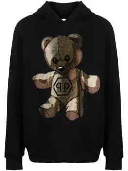 Худи Teddy Bear с кристаллами Philipp Plein, черный