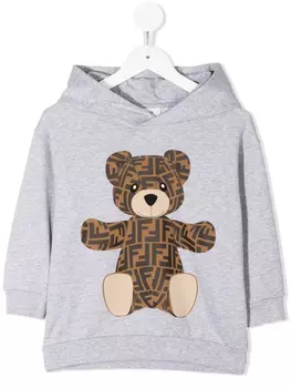 Худи Teddy с монограммой Fendi Kids, серый