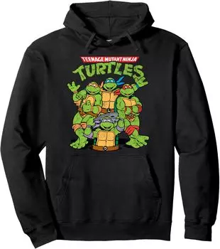 Худи Teenage Mutant Ninja Turtles Classic Retro Logo, черный