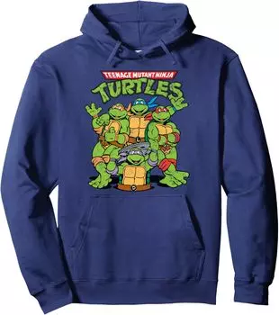 Худи Teenage Mutant Ninja Turtles Classic Retro Logo, темно-синий