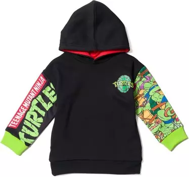 Худи Teenage Mutant Ninja Turtles Fleece, Toddler To Big Kid Sizes (2T - 18-20), черный