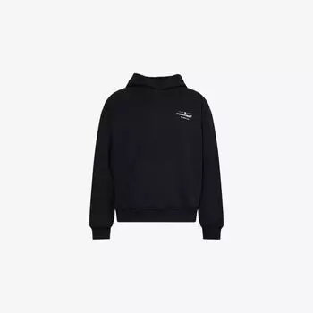 Худи The Couture Club хлопковое с принтом логотипа, черный