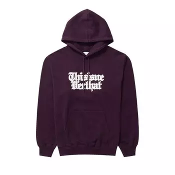 Худи thisisneverthat Old English Logo Hoodie Wine, фиолетовый