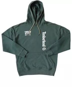 Худи Timberland Logo and Back Words Hoodie 'Green', зеленый