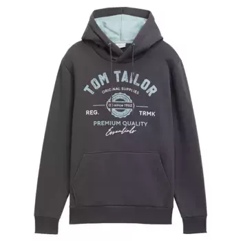 Худи Tom Tailor 1043292 With Print, серый