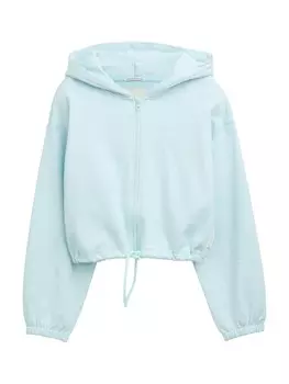 Худи TOM TAILOR Zip-Up Hoodie, светло-синий