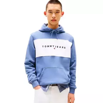 Худи Tommy Jeans Linear Logo Regular Fit, синий