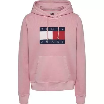 Худи Tommy Jeans Regular Flag Ext, розовый
