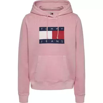 Худи Tommy Jeans Regular Flag Ext, розовый