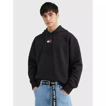 Худи Tommy Jeans Relax College Pop Text, черный