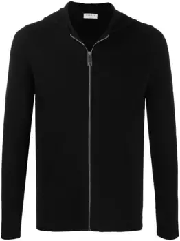Худи тонкой вязки на молнии SANDRO, черный
