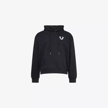 Худи True Religion с вышитым логотипом, черный