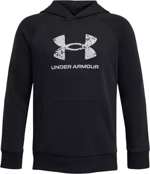 Худи Under Armour Rival Fleece Big Logo Hoodie, цвет Black/Mod Gray
