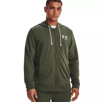 Худи Under Armour Rival Terry Full-Zip, зеленый