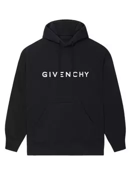 Худи узкого кроя GIVENCHY Archetype из флиса Givenchy, черный