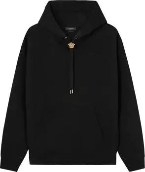 Худи Versace Fleece Hoodie 'Black', черный