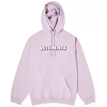 Худи Vetements Bubble Gum Logo, сиреневый