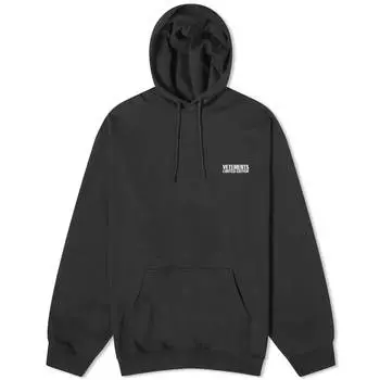 Худи Vetements Embroidered Logo, черный