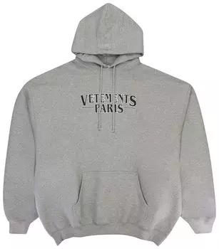 Худи Vetements Paris Logo Hoodie 'Grey', серый