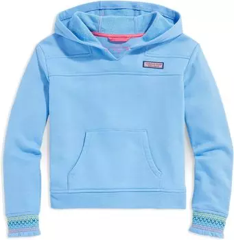 Худи Vineyard Vines Smocked Sleeve Hoodie Shep, цвет Ocean Breeze