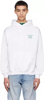 Худи в клетку 'Le Hoodie Slogan' белого цвета Drle De Monsieur