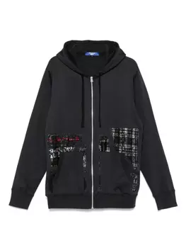 Худи в стиле пэчворк из коллаборации с Comme des Garons Junya Watanabe MAN, синий