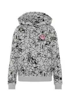 Худи в стиле Pile of Poo emoji, цвет Medium Grey Black