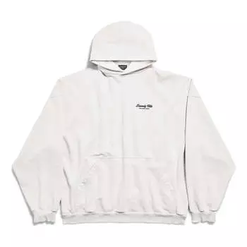 Худи (WMNS) Balenciaga Beverly Hills Hoodie Oversized 'Off White Black', белый