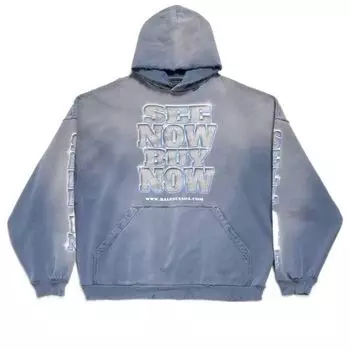 Худи (WMNS) Balenciaga Snbn Hoodie 'Blue', синий