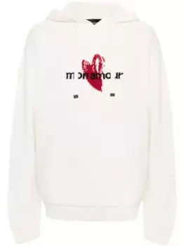 Худи вязки интарсия из коллаборации с Mon Amour EMPORIO ARMANI, нейтральный
