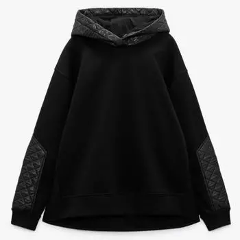 Худи Zara Matching Quilted, черный