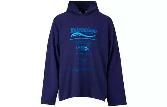 Худи женское Balenciaga с принтом, фиолетовый