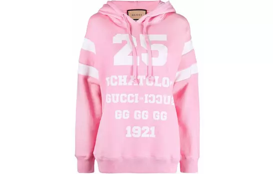 Худи женское Gucci с принтом, розовый